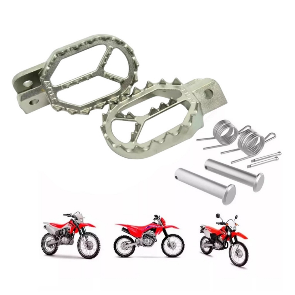 Pedaleira AVTEC Inox Crf 230/250 Tornado Xre300 + Pino Molas
