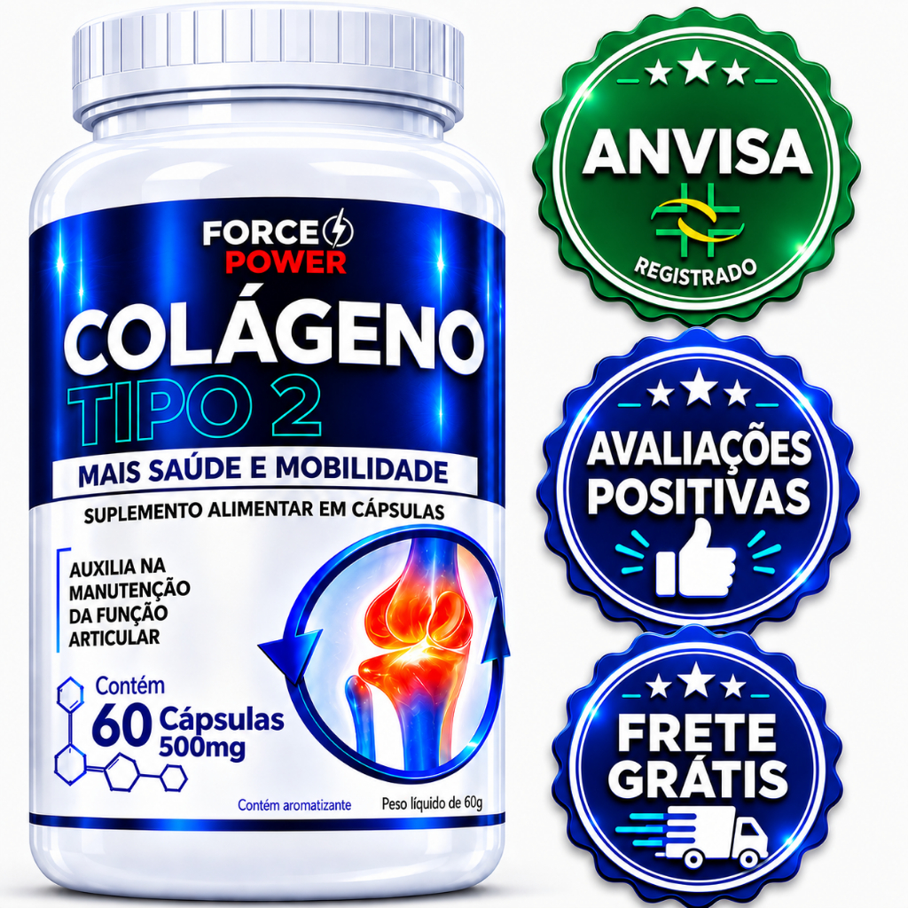 Colageno Tipo 2 Não Hidrolisado 40 mg Não Desnaturado - ENVIO IMEDIATO