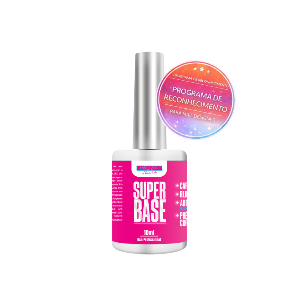 Super Base - Gel base - adere tip e soft Unha  Manicure Profissional Nail Designer LED/UV