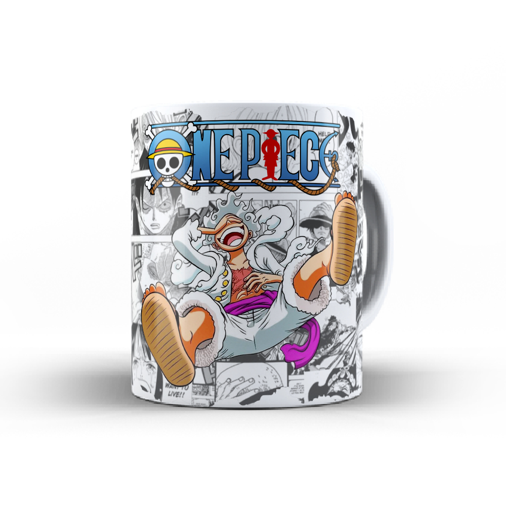 Caneca One Piece Luffy Gear 5 Estampa Mangá Personalizada