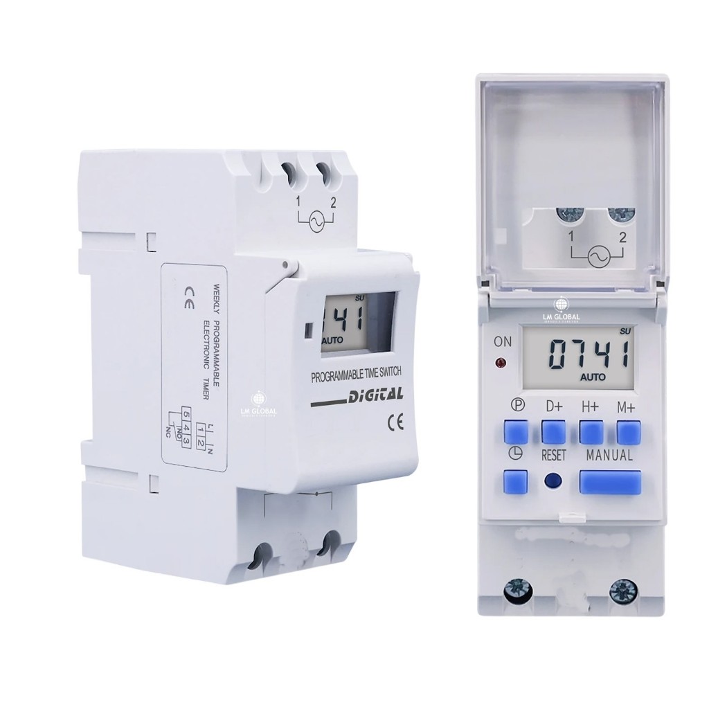 Timer Digital TEMPORIZADOR 110v ou 220v (REDE MONOFÁSICA) 30A 16 Programações + NF - PISCINA ILUMINAÇÃO - AUTOMATIZAÇÃO