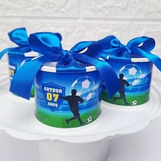 Kit tubolatas personalizadas Futebol I Lembrancinha maternidade  I aniversário I chá de bebê - vários temas