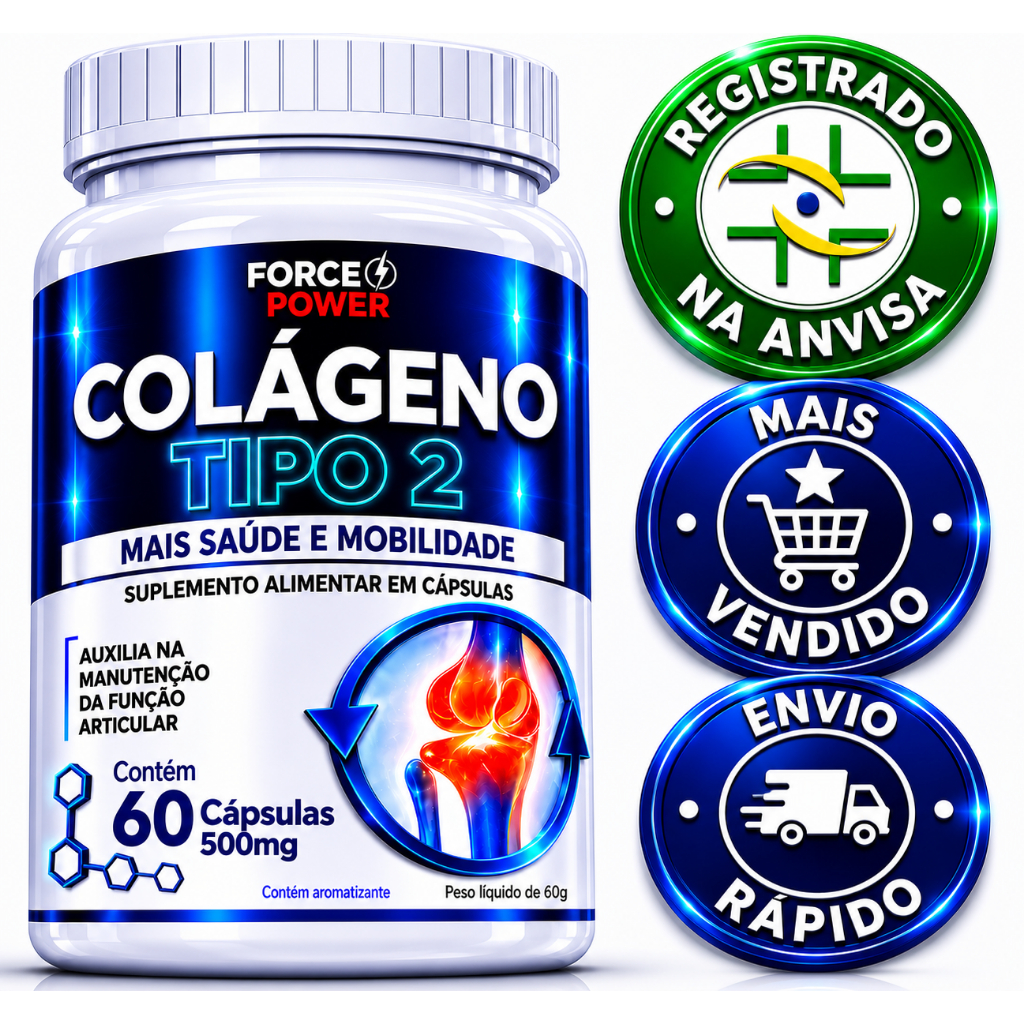 Colageno Tipo 2 REGISTRADO NA ANVISA ORIGINAL Não Desnaturado Fórmula Premium
