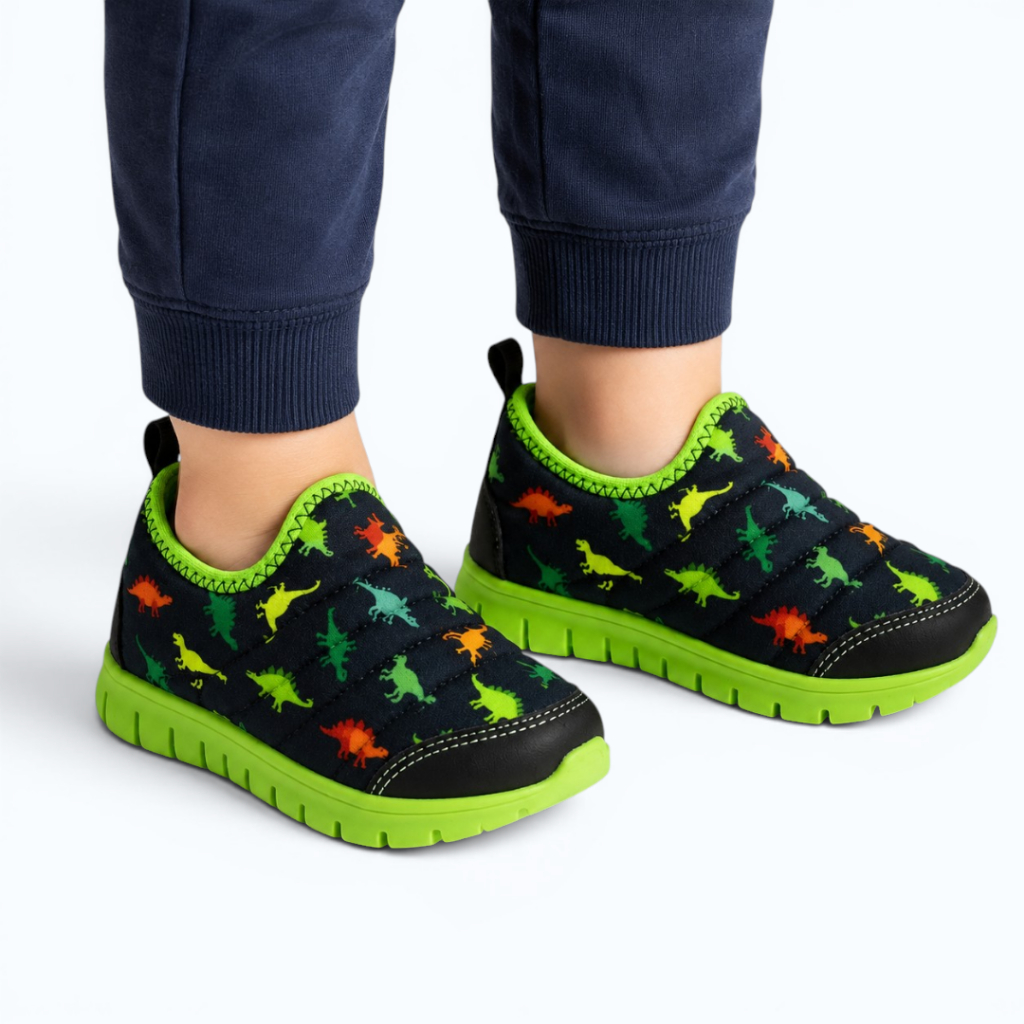 Tênis Infantil masculino slip on Dinossauro escolar promoção 20 ao 34