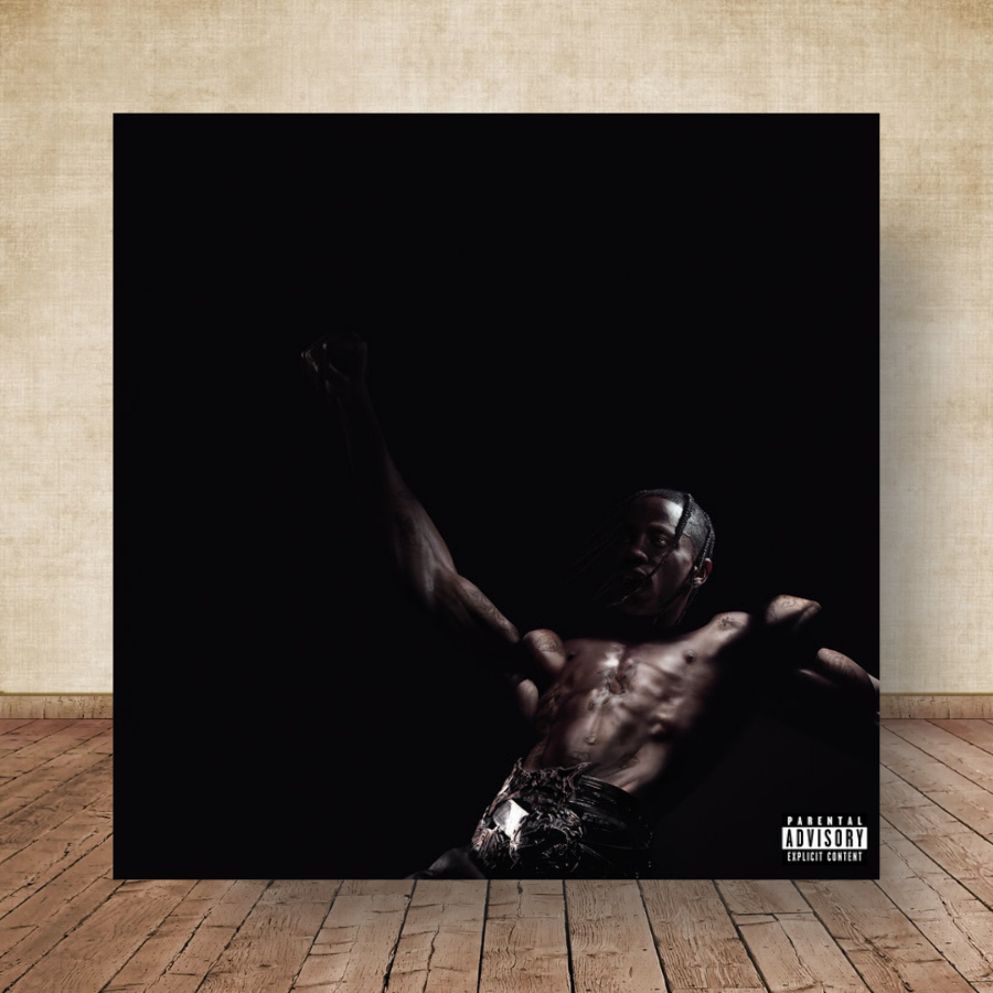 Quadro Placa Decorativa Travis Scott Albuns de hip-hop, trap, rap LP Disco decoração 05