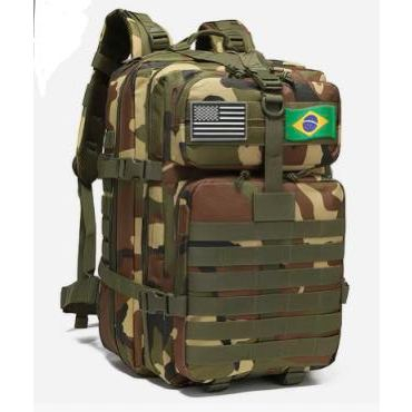 Mochila Militar Tática Masculina Feminina Grande 50 Litros E 30L  acompanhar 1 bandeira de presente