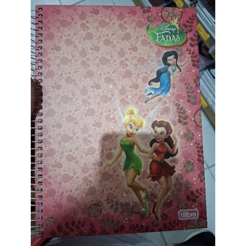 Caderno Fadas Sininho Tinker Bell 200 folhas antigo vintage