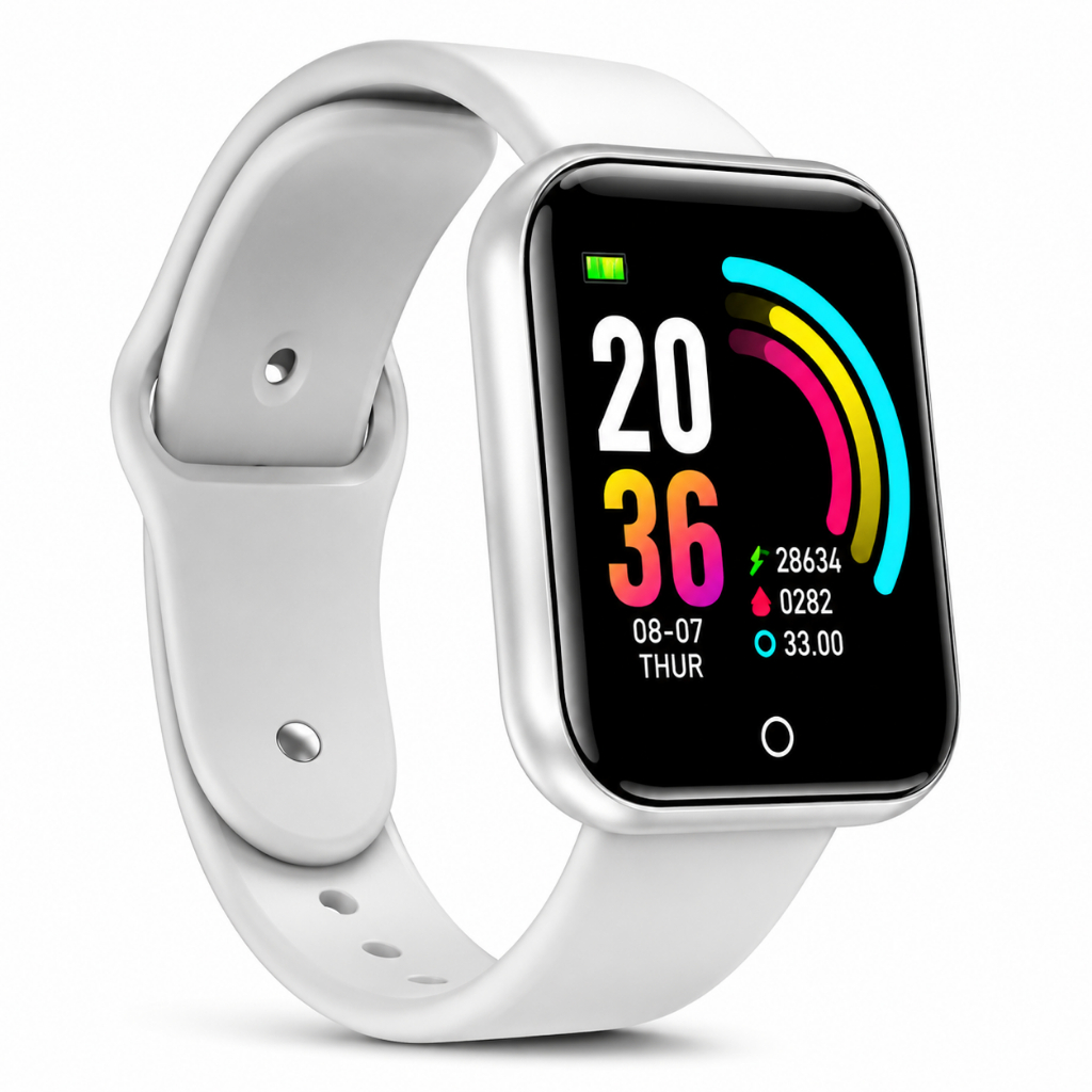 Relógio D20 Smartwatch Monitoramento Saúde Pressão Passos Calorias Notificação Esportivo