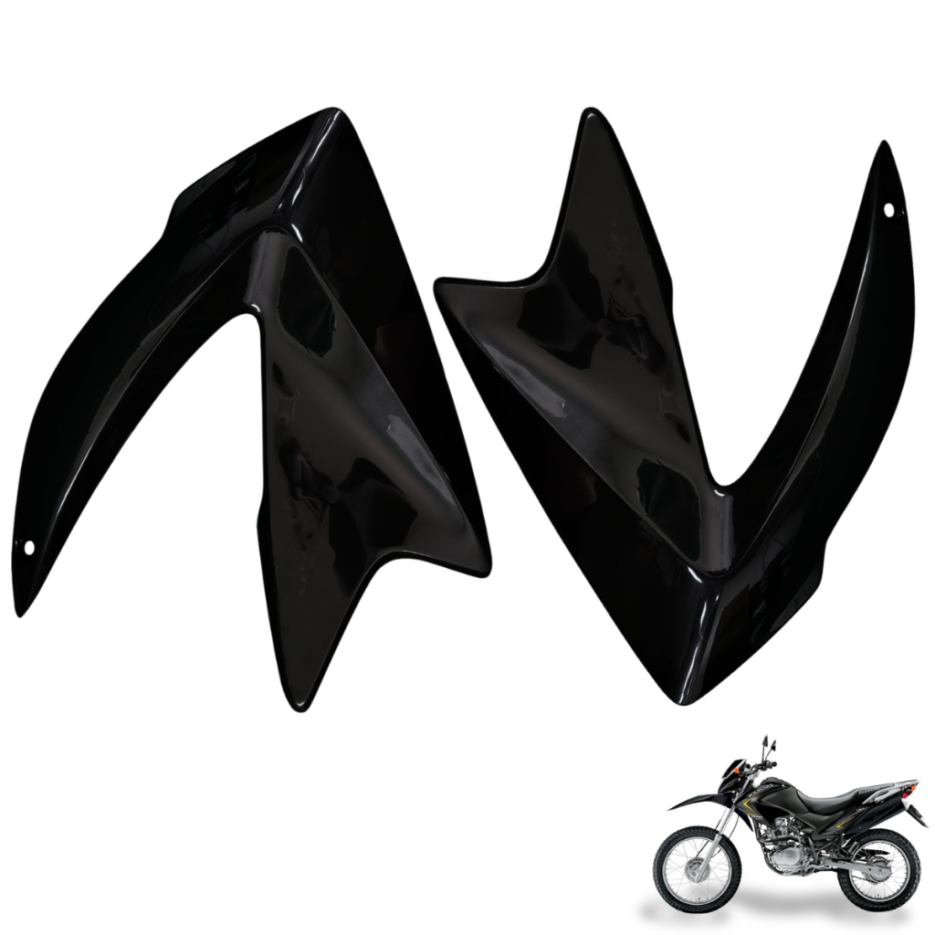 Carenagem Lateral Aba Tanque NXR 150 Bros Preto 2009-2012 / NXR Bros 125 2013-2015