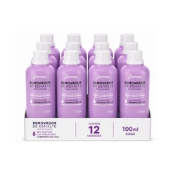 Kit com 12 Removedor Sem Acetona Uva Farmax 100ml