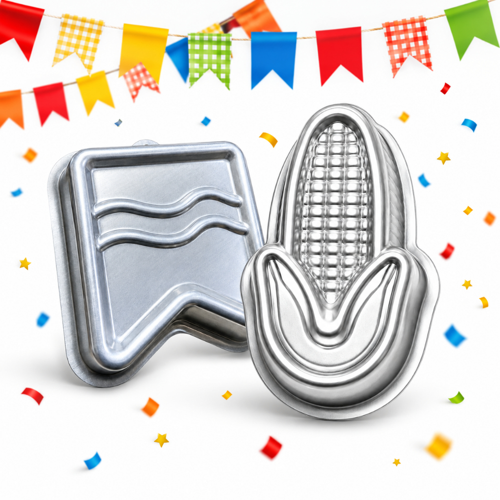 Kit 2 Formas Bolo Ballerine Milho e Bandeirinha Festa Junina Caparroz