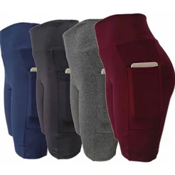 Kit 4 Bermudas Ciclistas Lisas 2 Bolsos Suplex Power Cós Alto Treino Fitness Caminhada Crós Fit Zero Transpararência