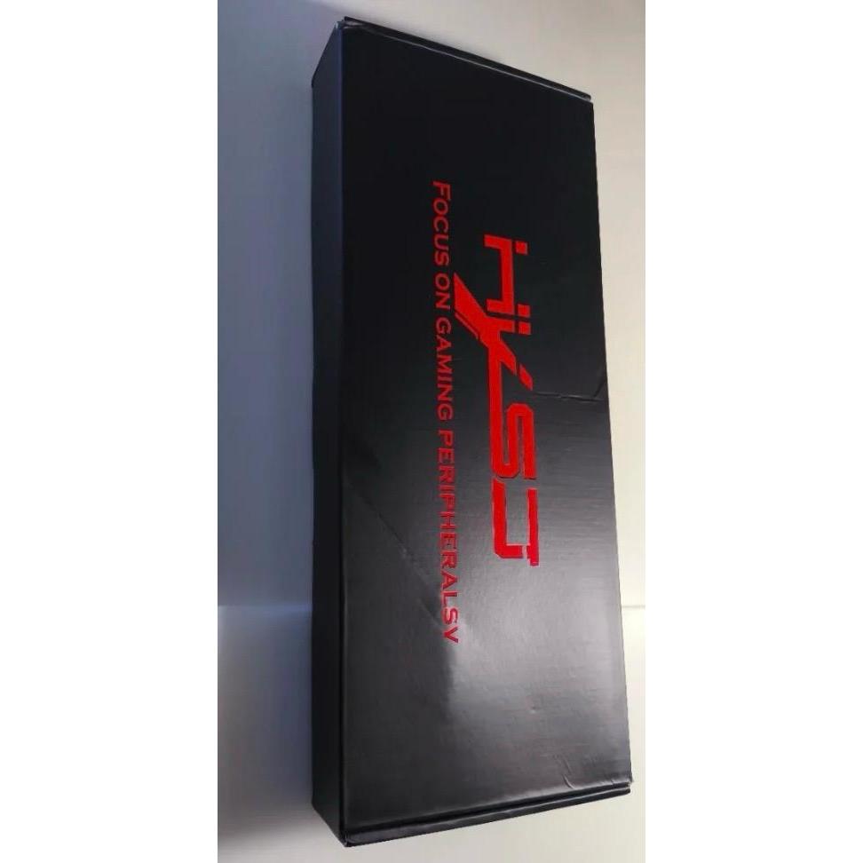 TECLADO MECÂNICO COM FIO HXSJ V800 TECLA RGB COR PRETO.