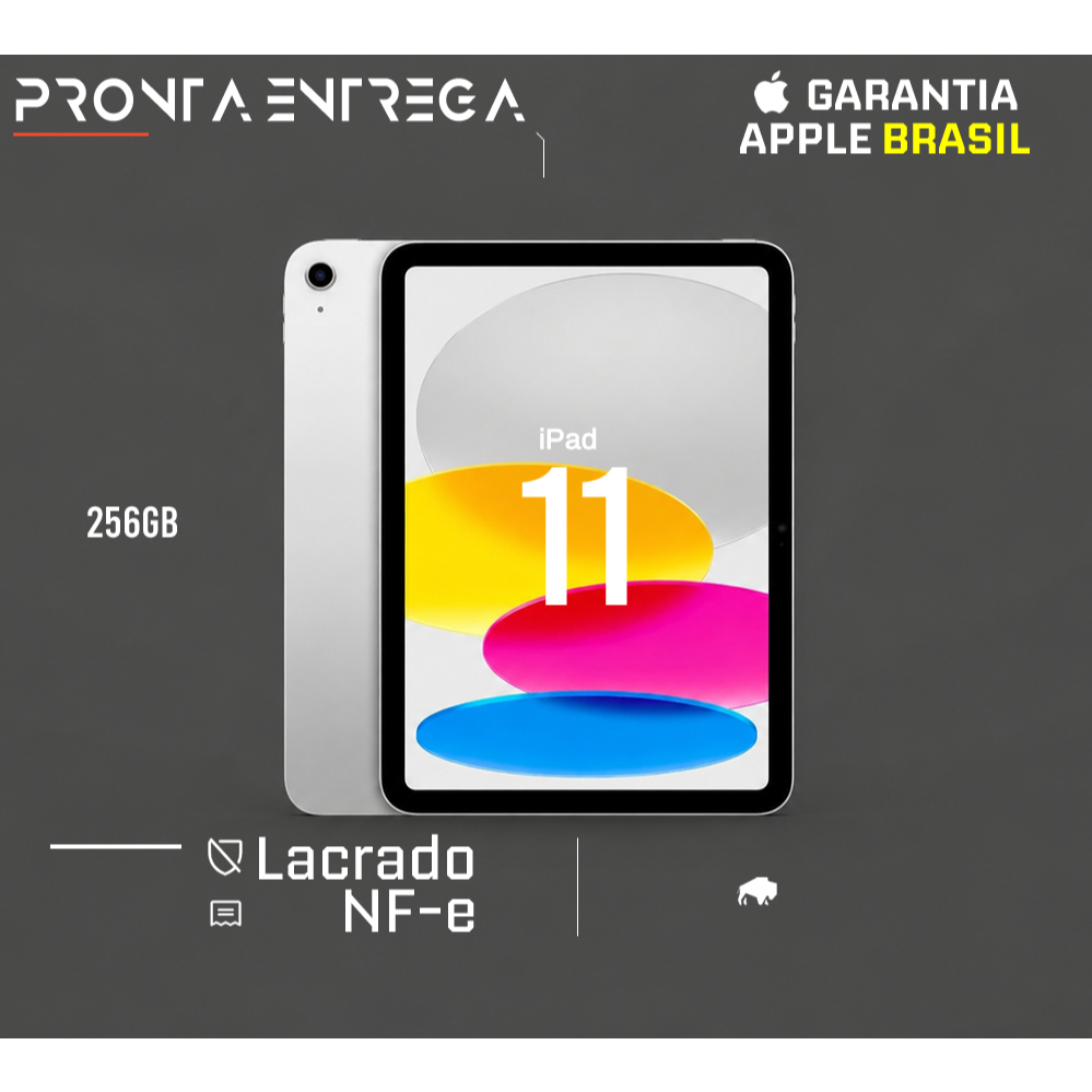 Apple iPad 11 256GB Wi-Fi Prata Chip A16 12MP