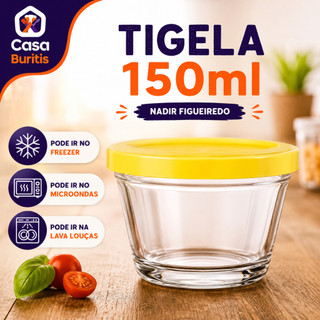 Tigela de Vidro Com Tampa Pequena 150ml Pote De Vidro Com Tampa Kit com 2/4/6/8/10/12 Unid