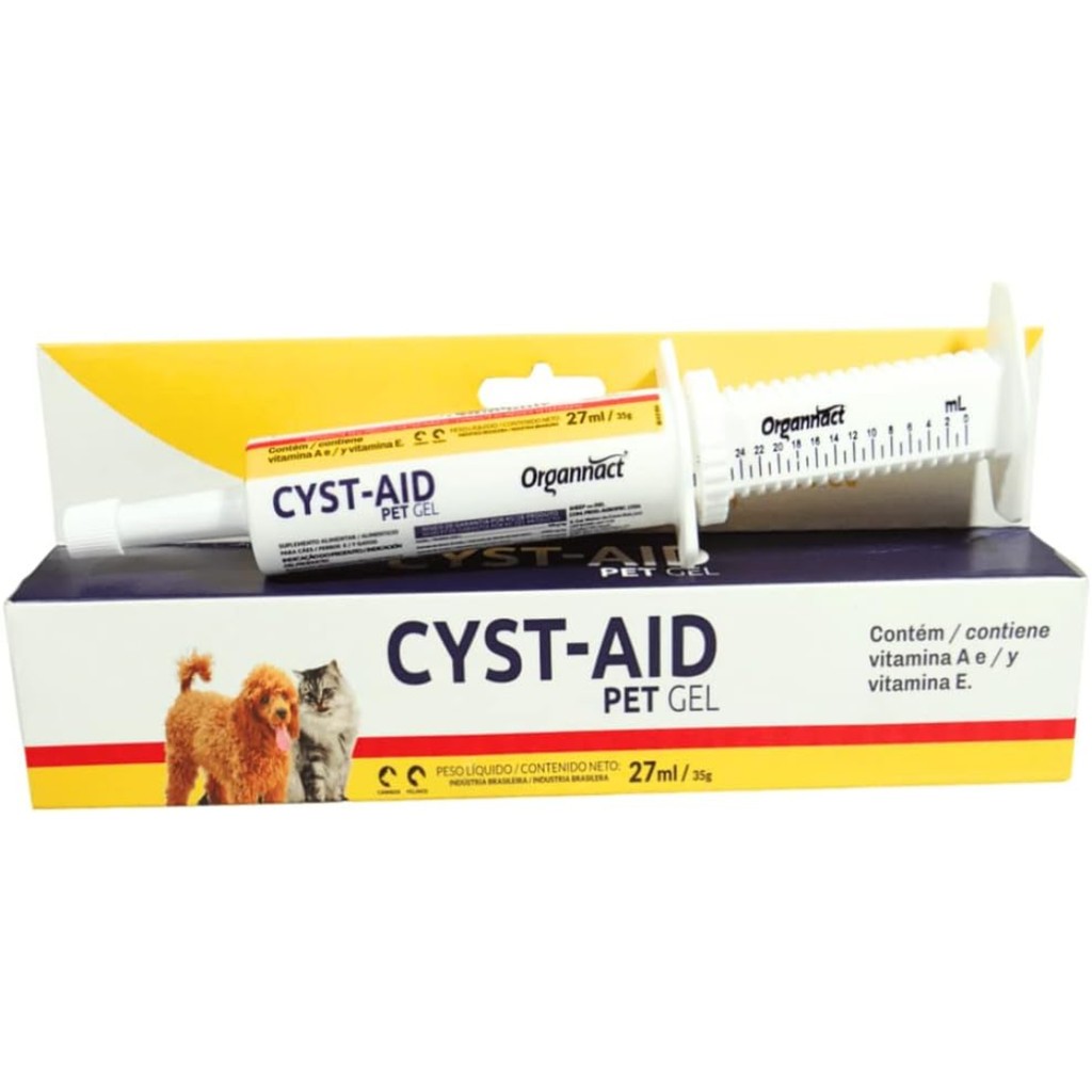 Cyst-Aid Pet Gel Suplemento Alimentar para Cães e Gatos - 27 mL