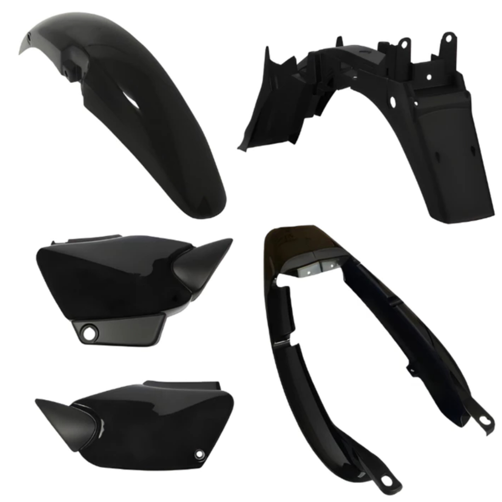 Kit Carenagem Titan 125 00-04 Fan 125 05-08 Preto Injetado + Paralama Traseiro Wester