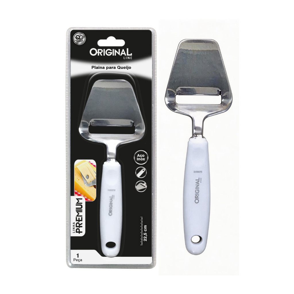 Plaina Fatiador Cortador Queijo Premium Cozinha Aço Inox Premium Original Line Linha Premium