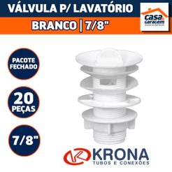 Kit Com 20 Válvula Lavatório/Tanque V8 812 Krona