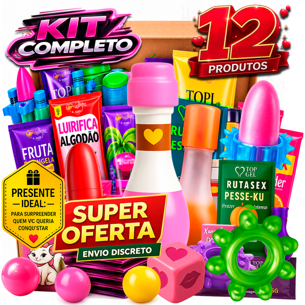 kit 12 Especial Sexy Shop Produtos Eróticos casal sexshop Feminino e lubrificante intimo sexual Anel Peniano