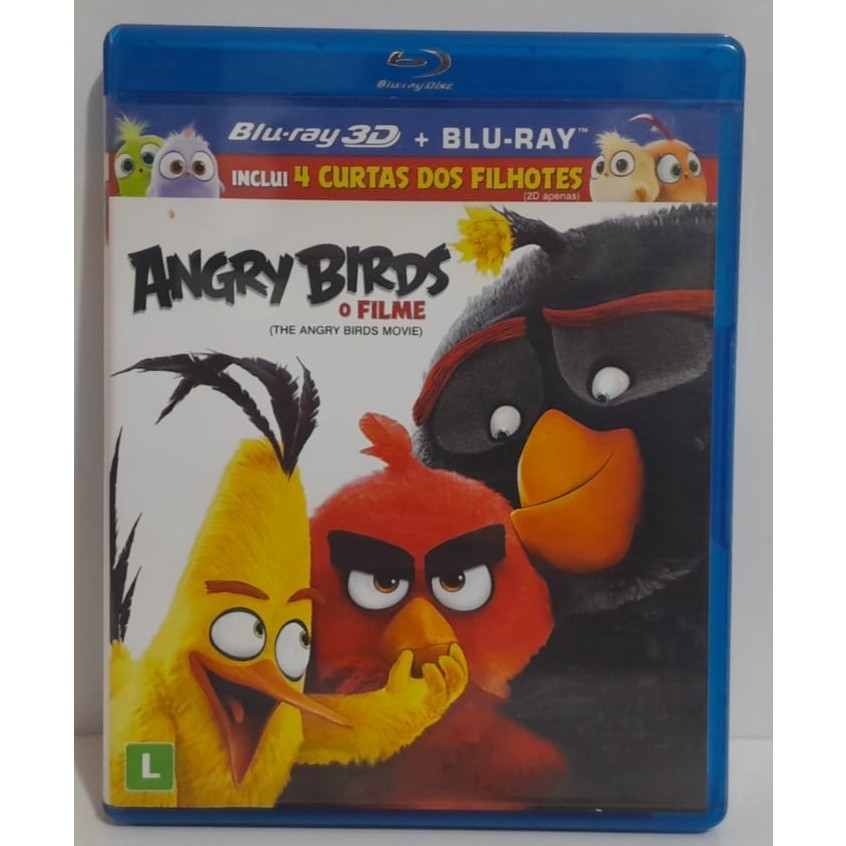 Blu-ray Duplo Angry Birds: O Filme (Blu-ray 3D + Blu-ray 2D) Original Com Encarte