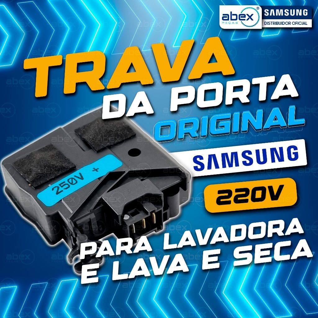 Trava Da Porta Lava E Seca Samsung WD10J WD90J WD10K WW10J WW11K DC34-00026A 220v Original