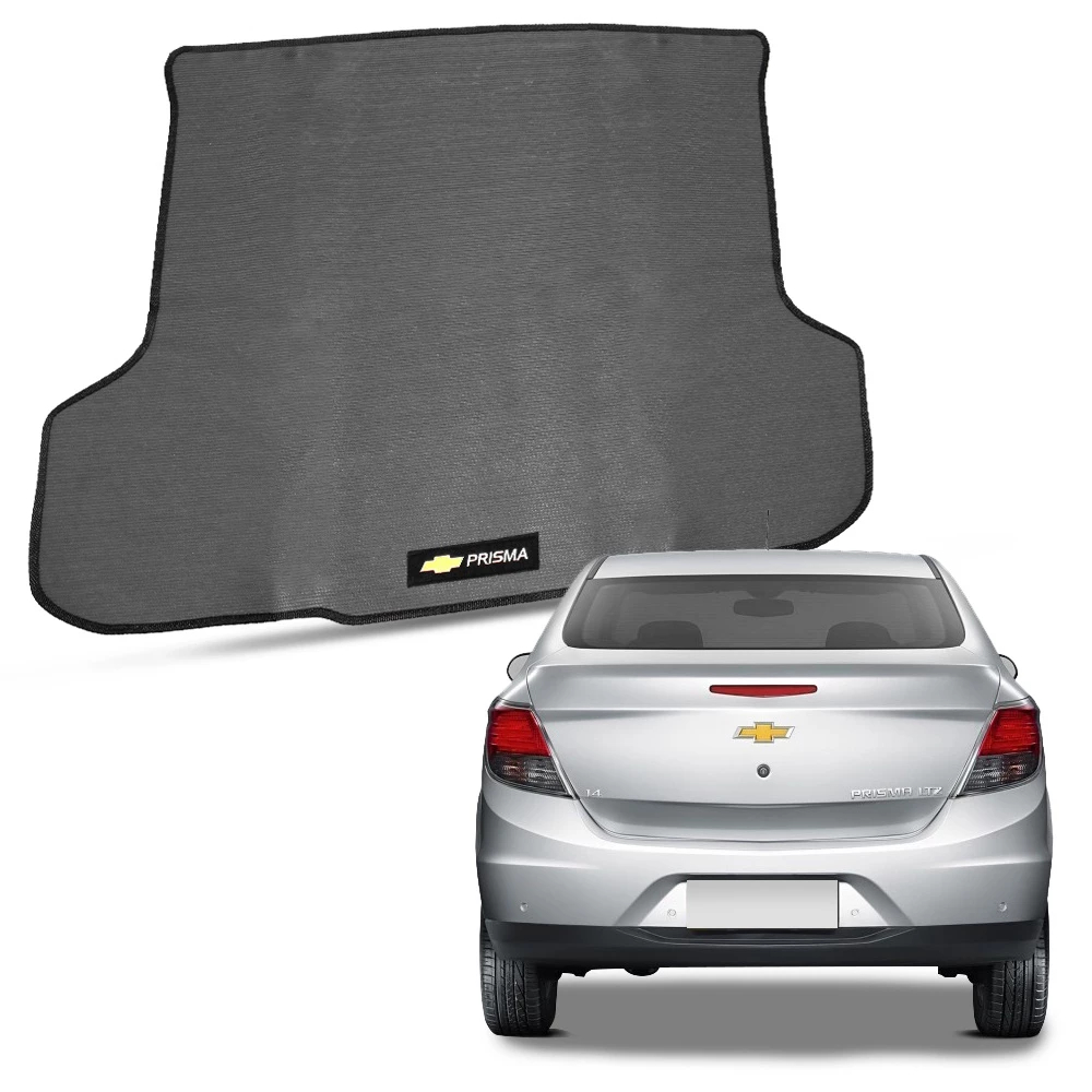Tapete para Porta Malas Chevrolet Prisma 2013 até 2019 Borracha Impermeável Molde na Medida do Carro