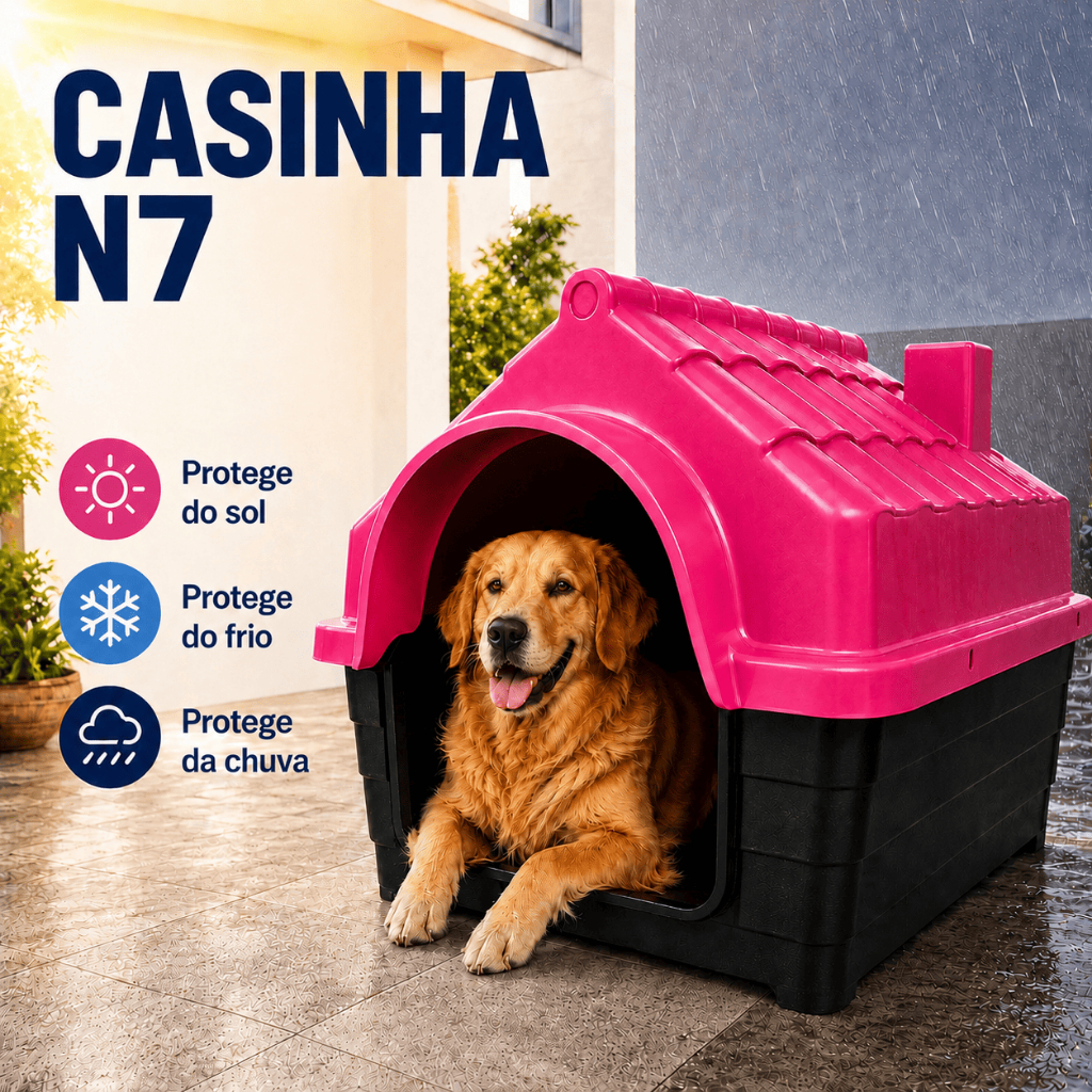 Casinha Cachorro Plástica Desmontável N7 Grande Porte Grande