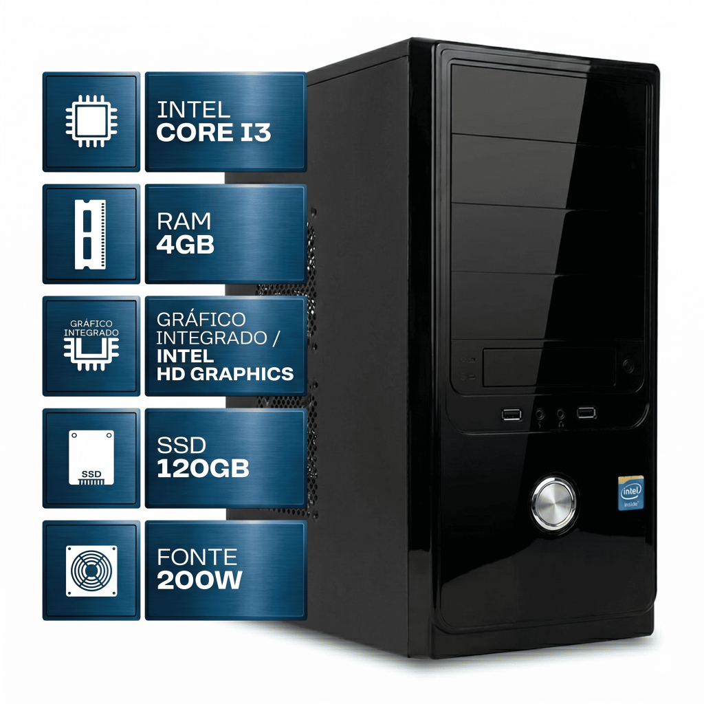 Computador Windows 11 Intel Core I3 Sdd 120gb