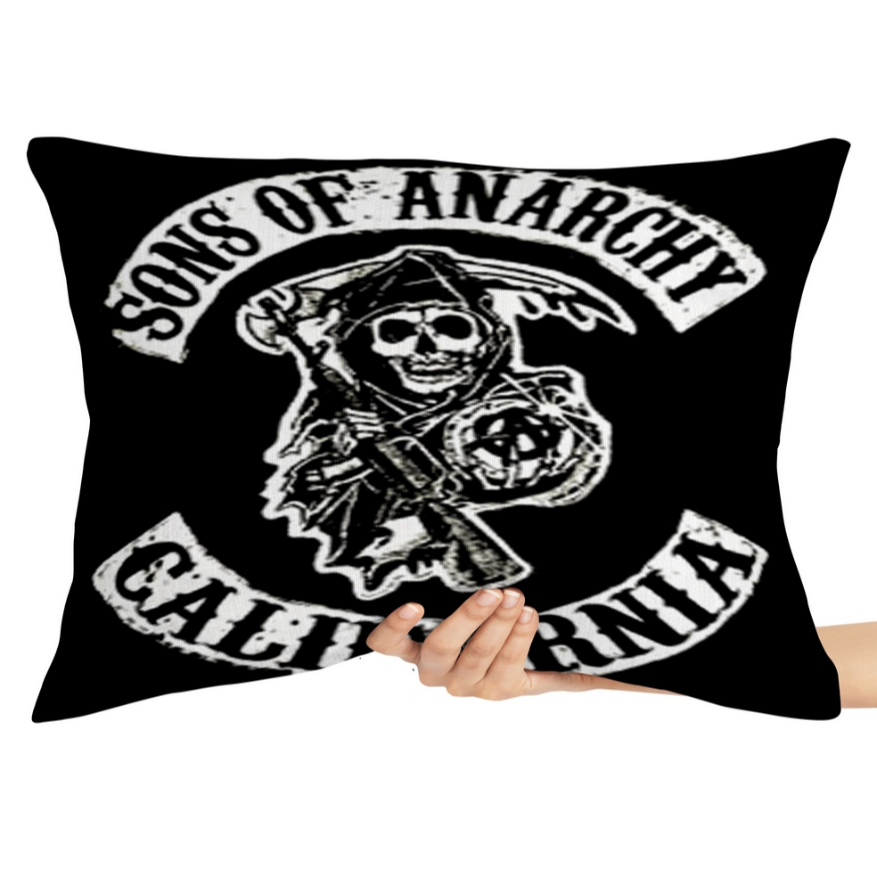 Fronha Premium Travesseiro antialérgica com Zíper 50x70 ou capa de almofada Sons of Anarchy moto motoqueiro motoclube
