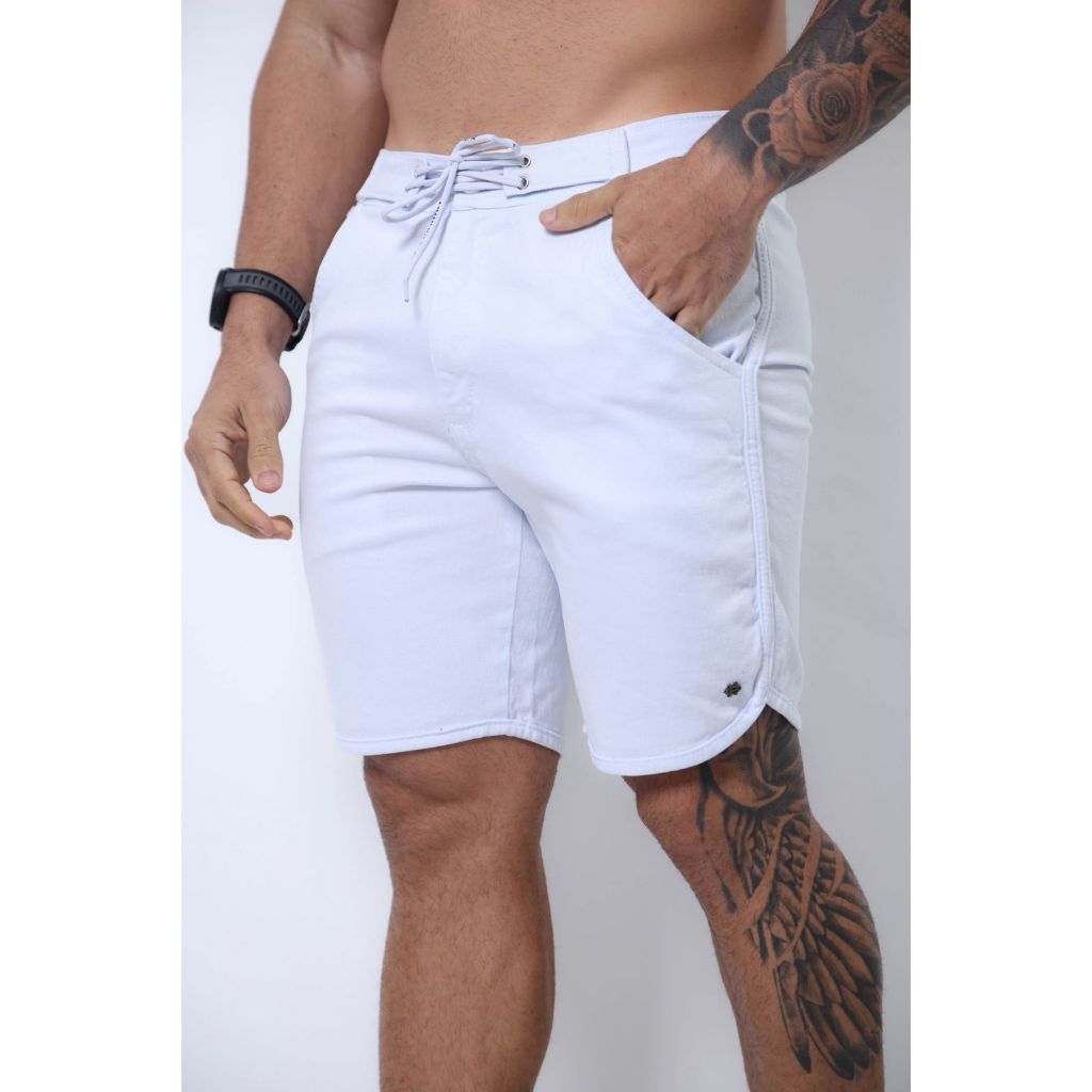 Bermuda Masculina Moletom Premium Color Elastano Casual Academia