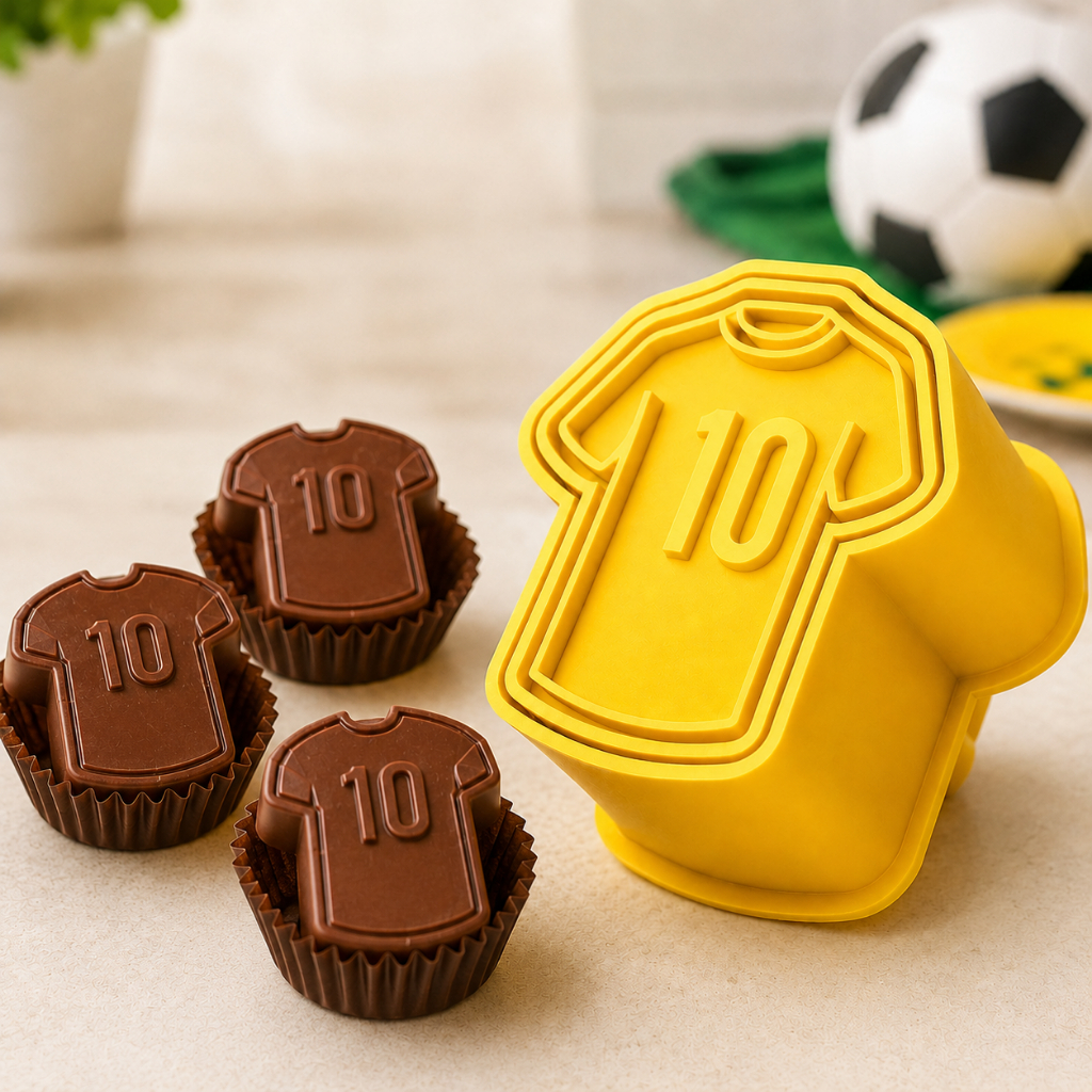 Modelador Ejetor Brigadeiro Molde Camisa 10 Futebol Copa Cores Sortida