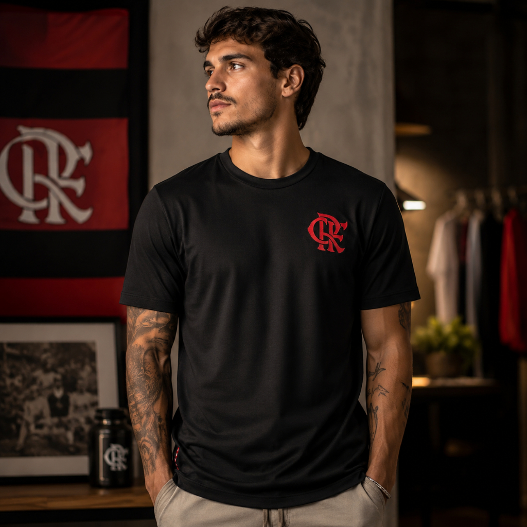 Camisa Do Flamengo Preta CRF Adulto Nação