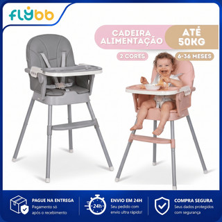 Flybb Cadeira de Alimentação Bebê Infantil Portátil Dobrável Segura e Confortável para Refeições em
