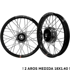 Jogo Roda Three Heads Alumínio Titan Fan 150-160 Esd Disco Diamantado 2 AROS NA MEDIDA 1,40x18