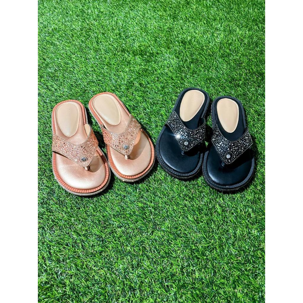 Papete Feminina Rasteirinha com Strass e Pedrarias – Chinelo Feminino Confortável Casual Moda Verão Lançamento 2026