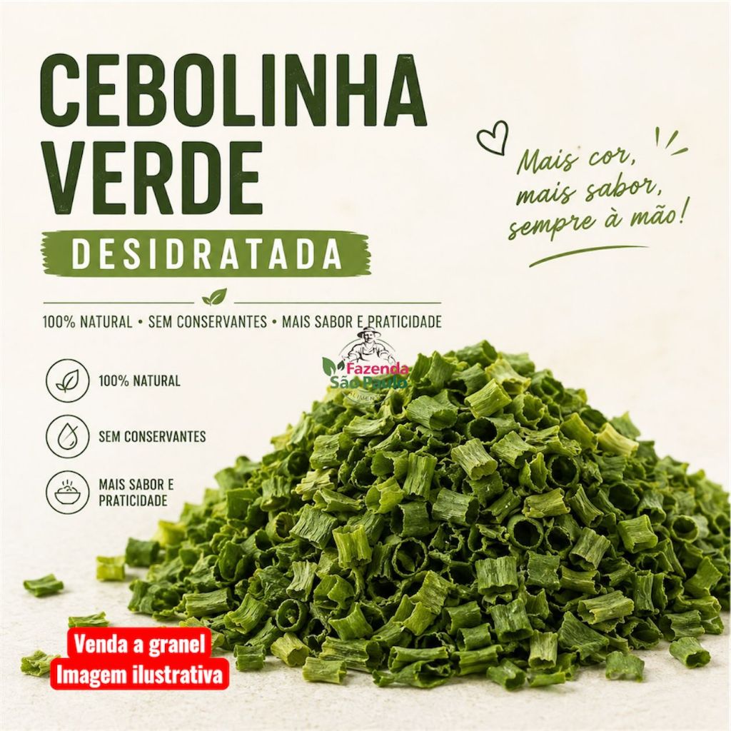 CEBOLINHA DESIDRATADA 250G 500G 1K A GRANEL