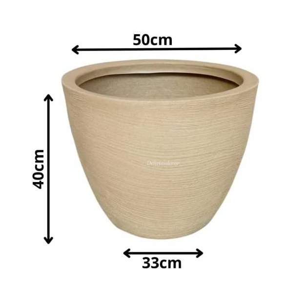 Vaso  grande  para plantas e flores  área  externa e interna  em Polietileno, Texturado Redondo G 75