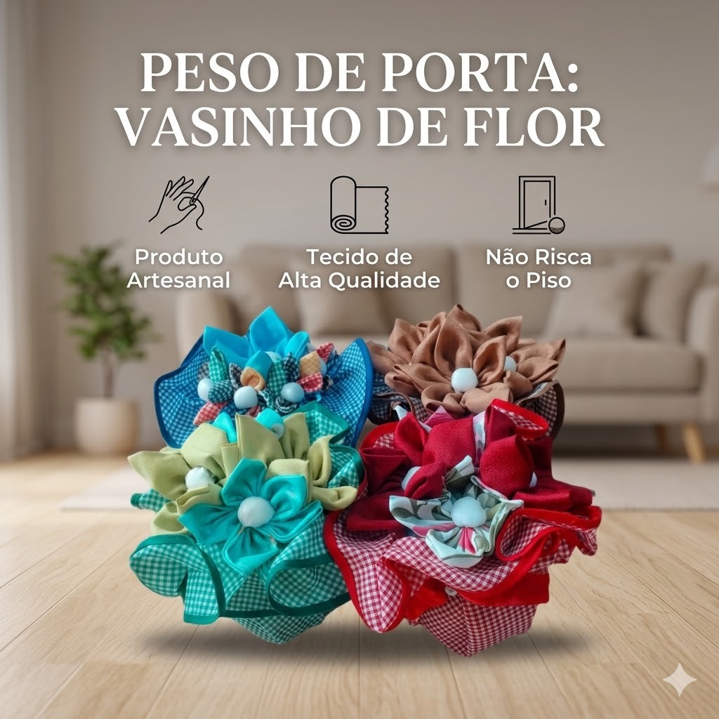 Peso De Porta Vaso De Flores Decorativo Pesado Enfeite Casa Artesanato Segura Porta De Tecido