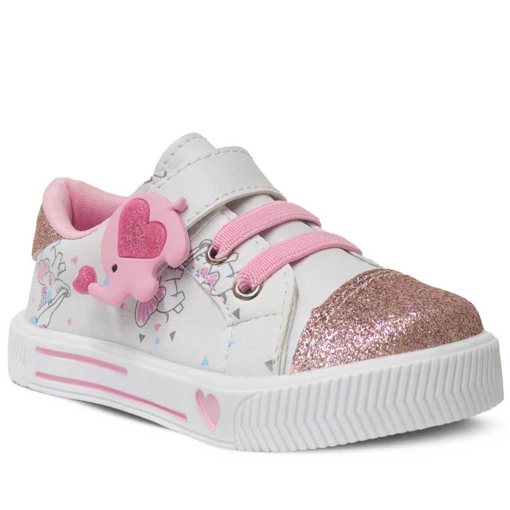 Tênis Infantil Menina Calce Fácil Confortável Escolar Casual Leve Moda Feminina