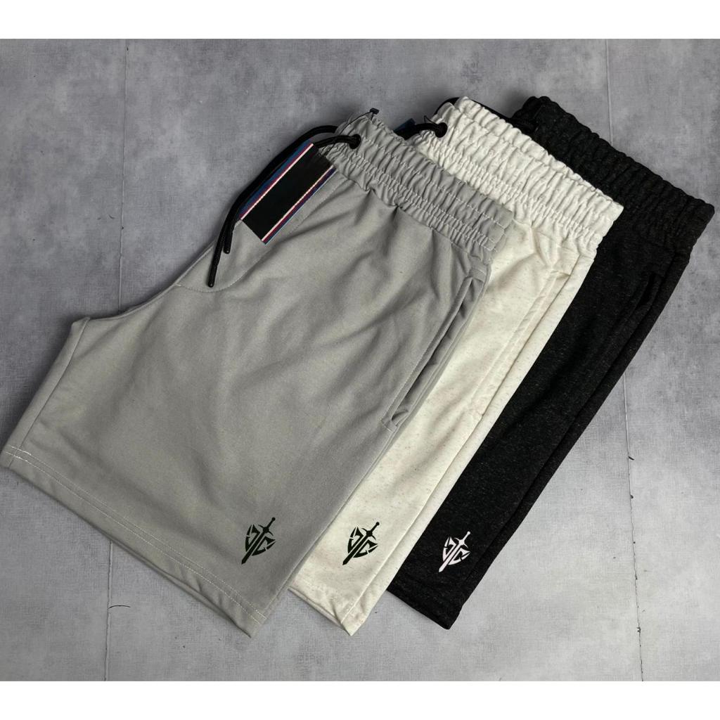 Kit 2 Bermuda Moletom Masculina Plus Size Com Amarração e Elástico Short Academia Treino P ao G4
