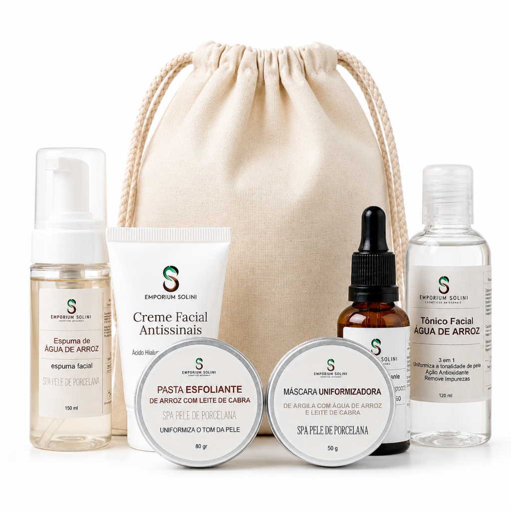 Kit Skincare Facial Vitamina C Rotina Completa Limpeza Hidratação e Renovação da Pele