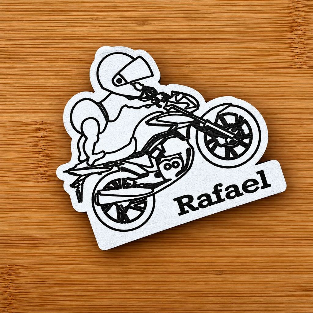 Kit Imã MDF Chá de Bebê Moto Motocicleta Bebê Personalizado Lembrancinha Aniversário Infantil