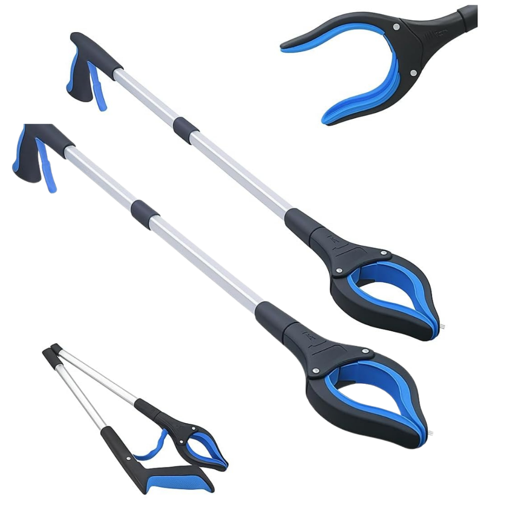 Pegador De Objetos LIXO Grande alcance Dobrável Com Ímã 83cm | para Idosos e dificuldade  |Tenicore