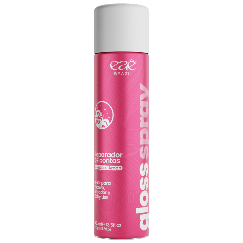 Gloss Spray Perfume Capilar Reparador de Pontas Proteção Térmica 400ml Pós Progressiva Eaê!
