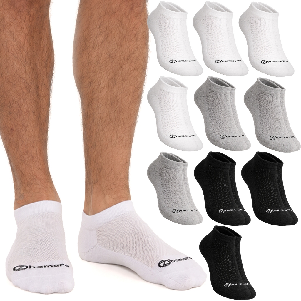 Imagem Kit 10 Pares Meias Zhamaro Premium Cano Curto Algodão Atoalhado Grossa Masculina Feminina Soquete