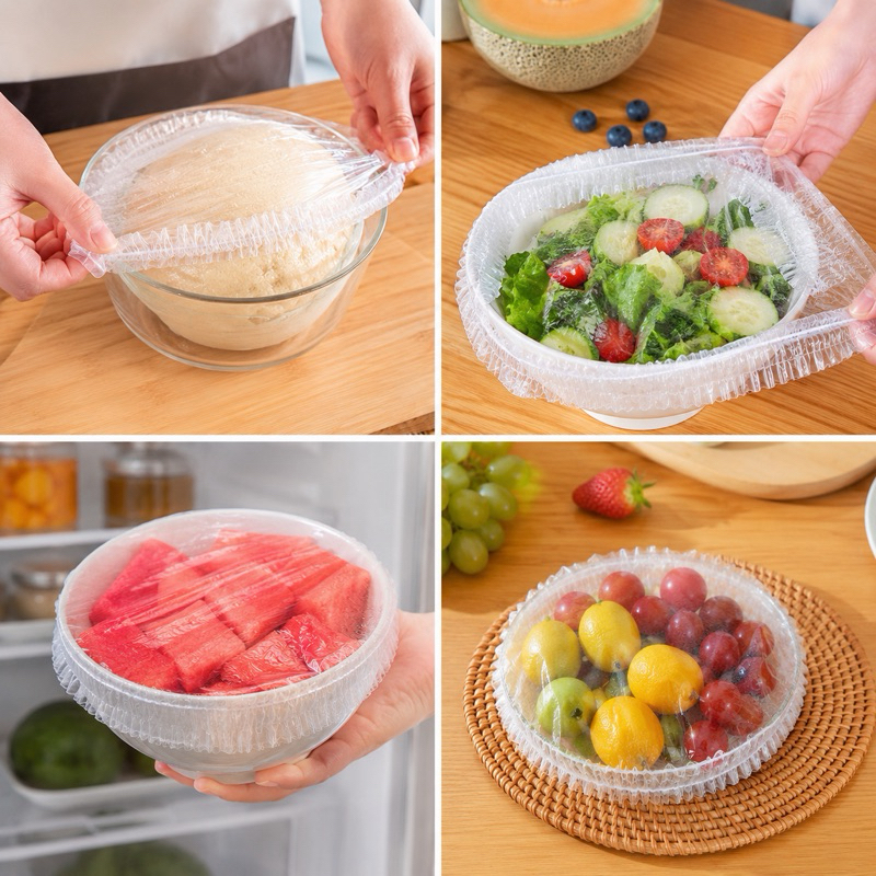 Kit 100 Tampas Plásticas Descartáveis para Potes de Alimentos, Marmitas e Delivery | WM MIX