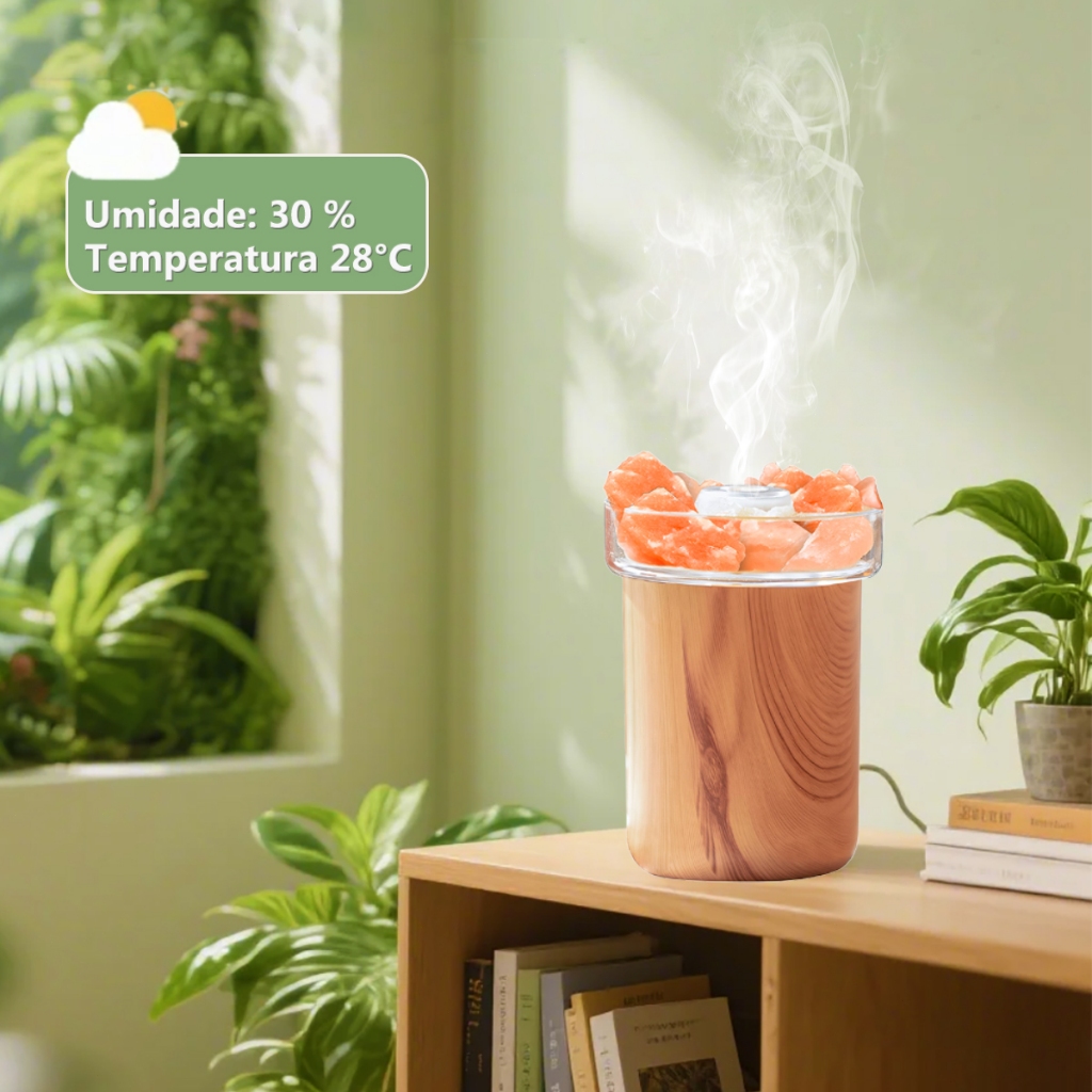 Umidificador De Ar E Difusor Aromatizador De Ambiente Ultrassônico Com Led Para Quarto 280ml