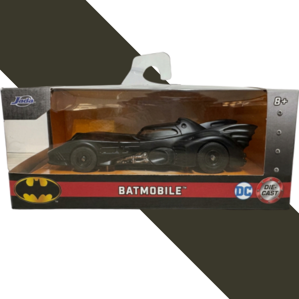 Miniatura Batmóvel Batman 🚗 Die Cast Colecionável DC Preto Escala Premium 🦇