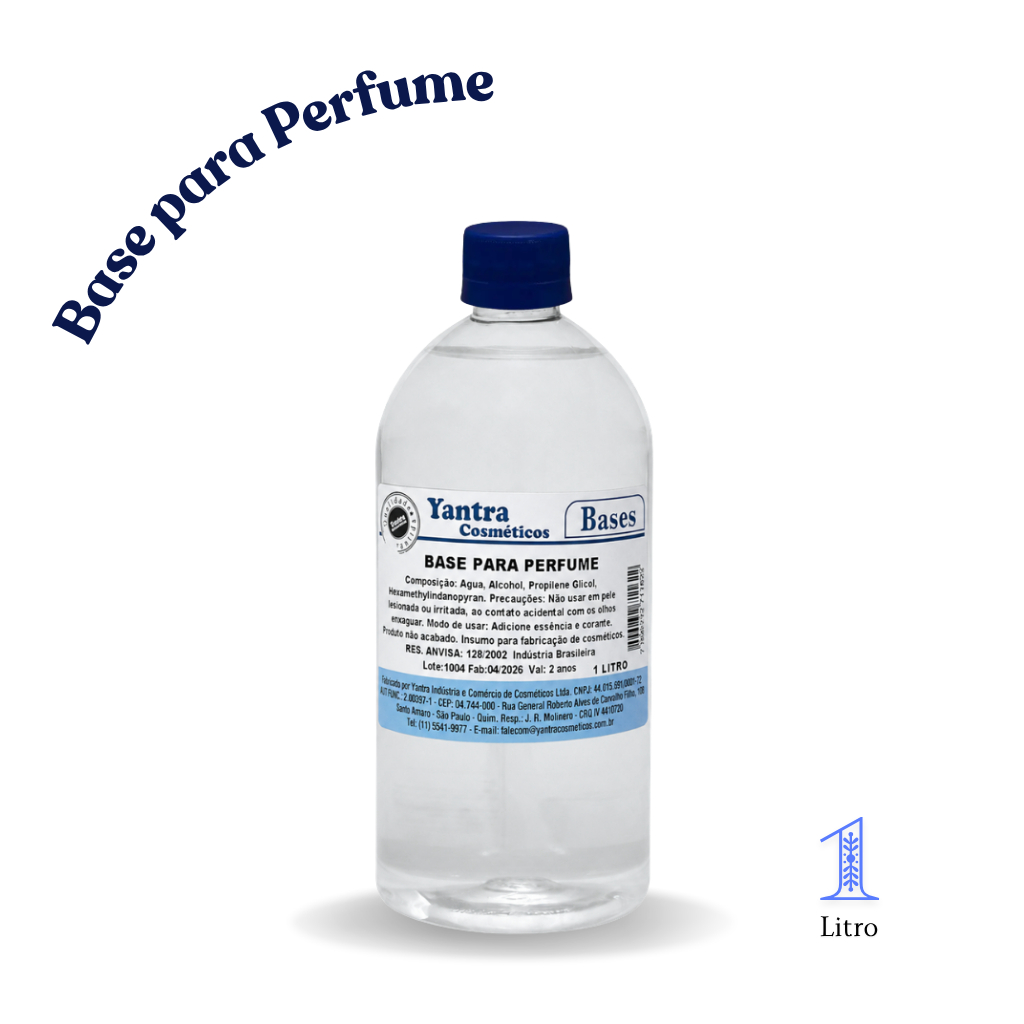 Base para PERFUME com FIXADOR - para Perfumes - Body Splash - Água Colônia - Yantra Cosméticos